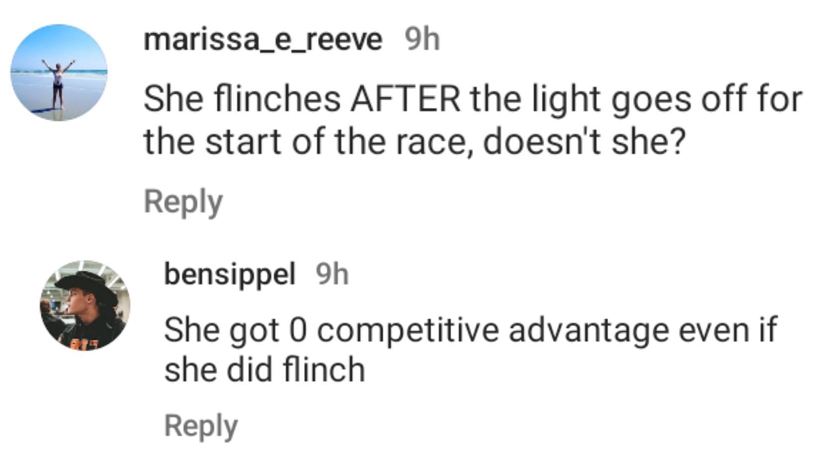 Via SwimSwam's Instagram comment section